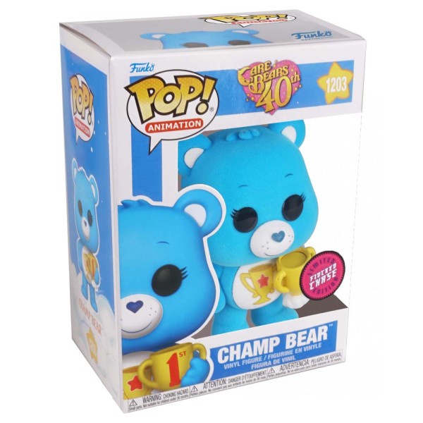 Funko POP! Champ Bear CHASE Figur | The Care Bears Family Bär Vinylfigur | 10 cm