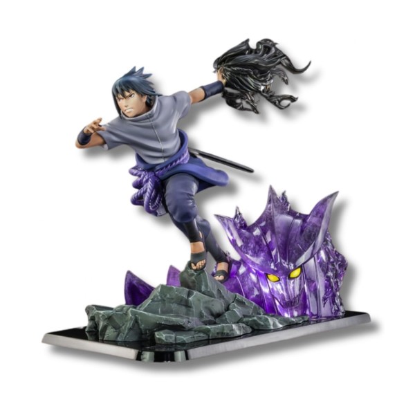 Naruto Shippuden Figur Sasuke Uchiha mit Susanoo, limitierte Edition, frontal links