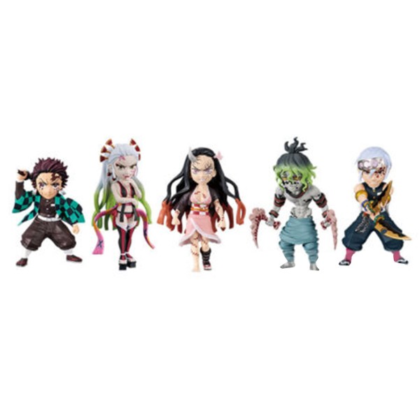 BANDAI Figurenset aus Demon Slayer | 5 Stk. | Tanjiro, Nezuko, Uzui Tengen, Daki, Gyutaro | Entertai