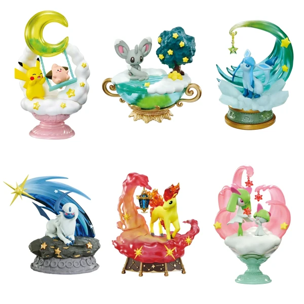 Re-Ment Dreaming Moonlight Stars Box | 6 Pokémon Sammelfiguren | 6 cm