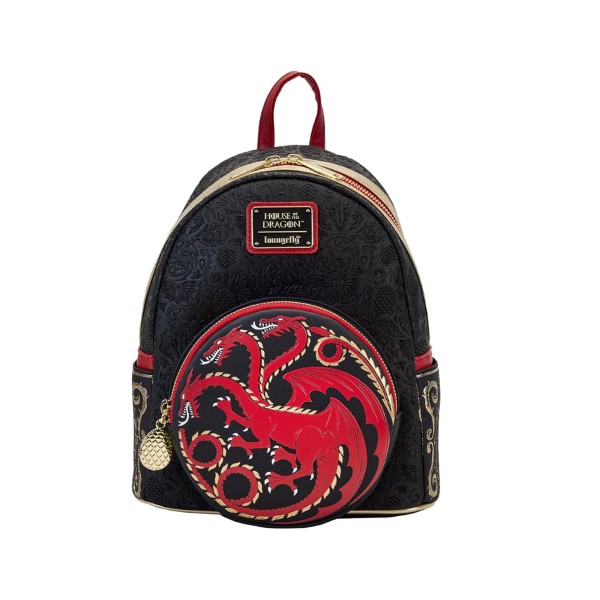 Haus Targaryen Rucksack mit Drachensiegel Frontal