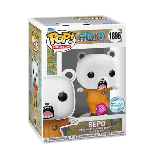 Funko POP! Bepo beflockte Spezial-Edition | One Piece Figur | 1896 | 9,5 cm