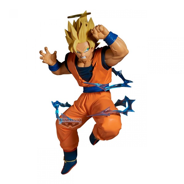 Dragon Ball Z Figur Son Goku mit Blitzen frontal ohne Hintergrund