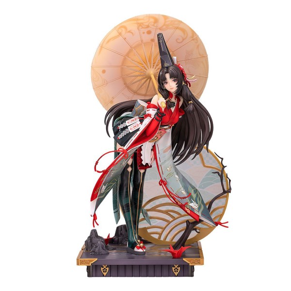 Naraka: Bladepoint Tsuchimikado Kurumi mit Onmyoji-Gewand frontal rechts ohne Hintergrund