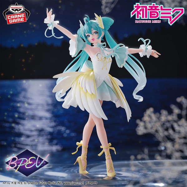 BANDAI Hatsune Miku im Schwanensee-Kleid | Project: DIVA Sammelfigur | 21 cm