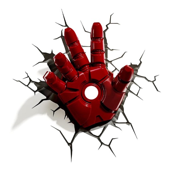 Iron Man Hand Leuchte | Tony Stark 3D LED | Marvel Avengers Wanddekoration