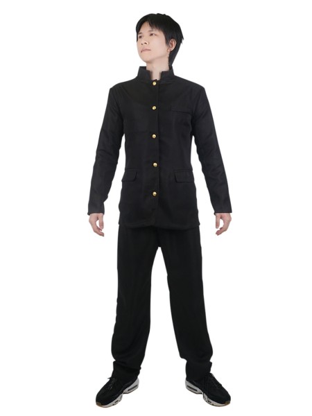 Japanische Schuluniform für Jungen | Gakuran Uniform | Schwarz | Größen: S - L