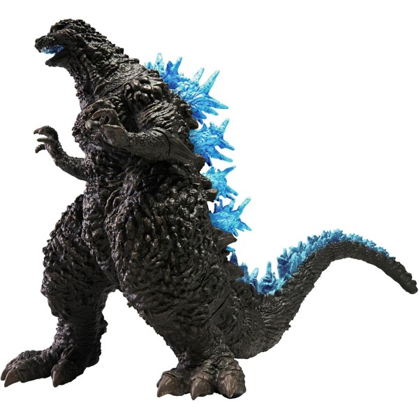 Godzilla Minus One Figur beim Laserangriff mit blauen Stacheln seitlich