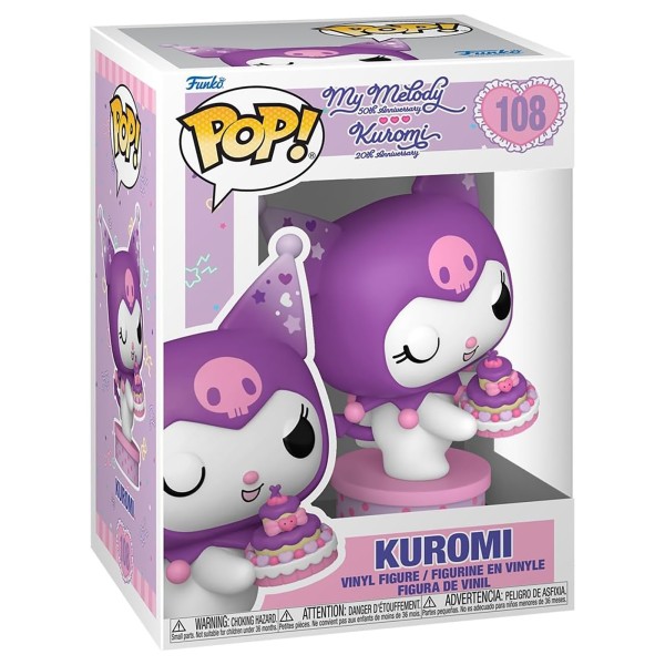 Sanrio Figur Kuromi mit Kuchen in Verpackung